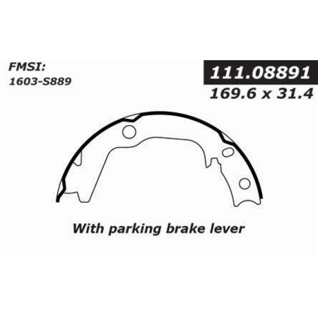 CENTRIC PARTS Centric Brake Shoes, 111.08891 111.08891